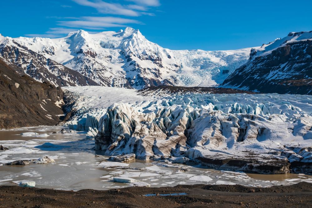 Vatnajökull glacier at Skaftafell National Park.