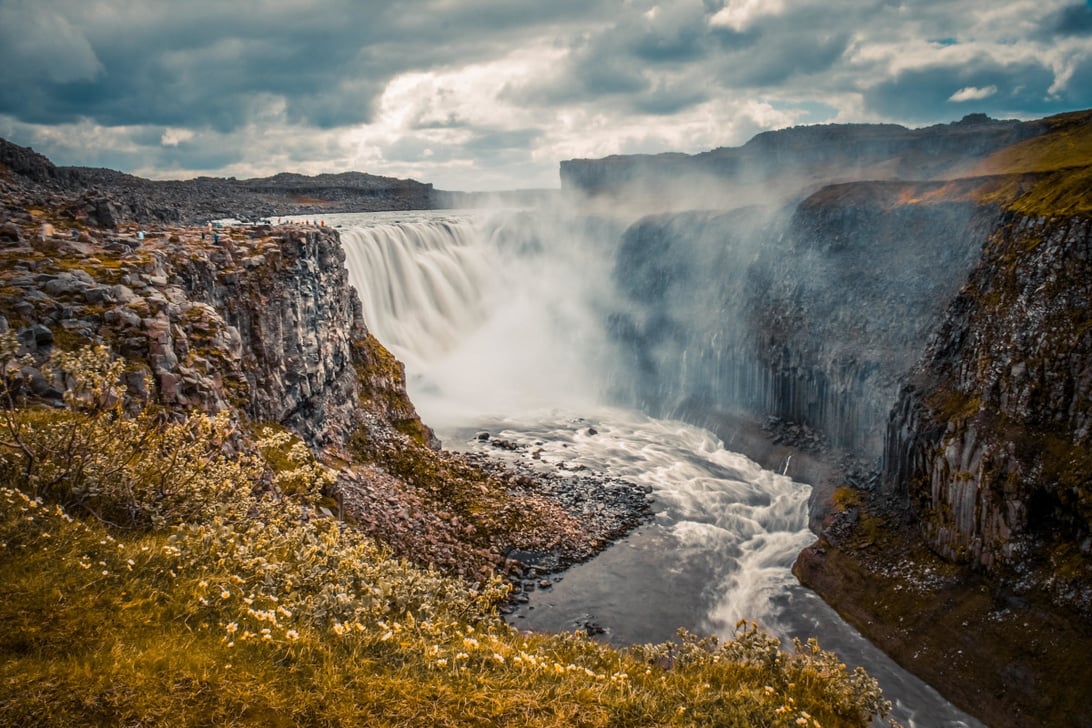 Dettifoss waterfall. Dettifoss waterfall in North Iceland.