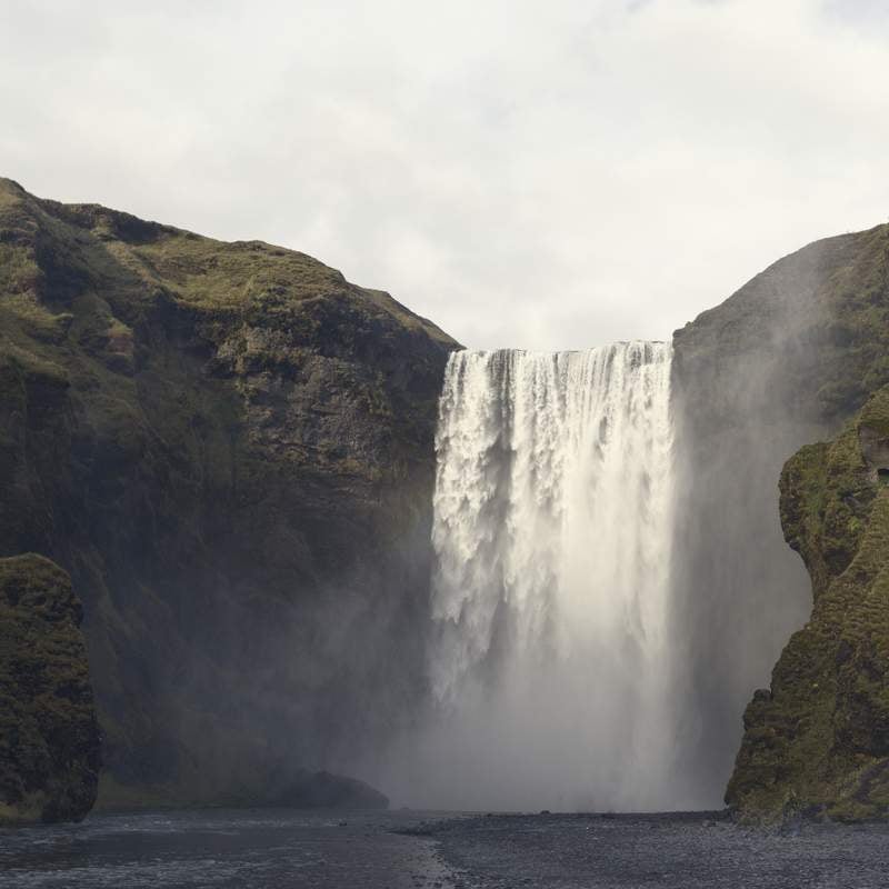 Skogafoss waterfall. Skogafoss waterfall in South Iceland.