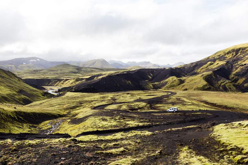Iceland Road Trip Fjaðrárgljúfur And Landmannalaugar Blue Car Rental
