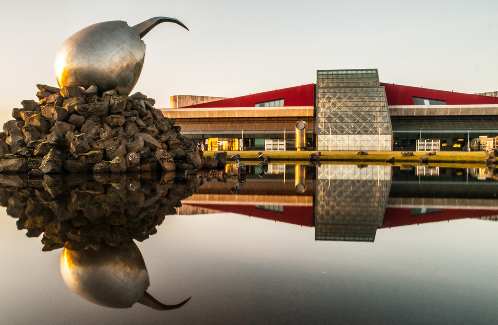 Kef Airport. Outside the terminal at Keflavík airport.