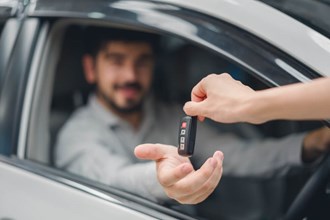 Car rental key delivery