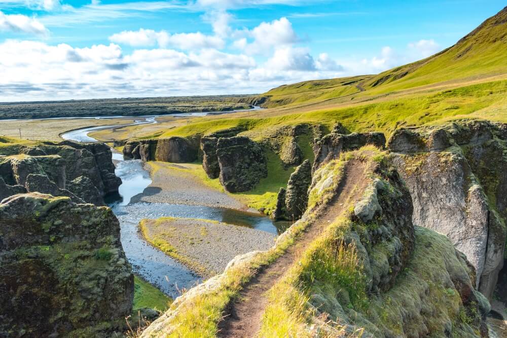 Fjaðrárglúfur Feather canyon Iceland