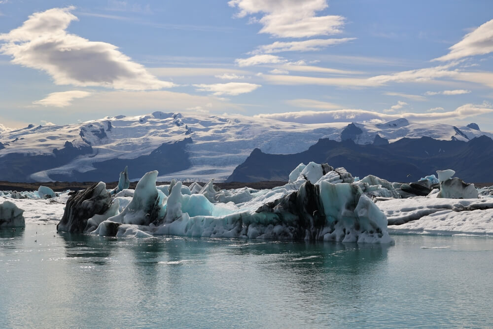 Icebergs at Jökulsárlón, glacier lagoon Iceland.