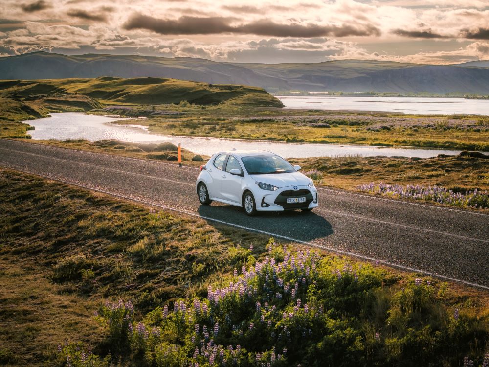 Toyota Yaris from Blue Car Rental in summer.